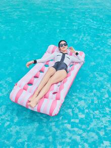 Oversized Inflatable Sunbathing Pool Lounge Chair Floating Bed-Four-In-One UV-Proof PVC Sunbathing Bed, Suitable For Adults, Summer Pool Parties, Lakes, Beaches (Blush Pink), Summer Relaxation | Summer Fun Floating Bed. - Multicolor - View 5