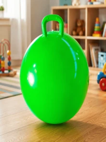 1個 45cm 大號彈跳跳跳球（附手把），加厚 PVC 成人運動跳球，適用後院健身、戶外遊戲、生日派對與家庭活動 - 綠色 - 查看 7