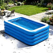 1PC Luxury Foldable Portable Multi-Layer Inflatable Swimming Pool, Suitable For Adults And Families - Durable Thickened PVC Material, Great For Water Entertainment In Garden, Backyard Or Rooftop - Inflatable swimming pool - View 7