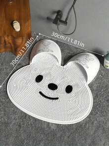 Silicone Bath Mat Multifunctional Rabbit Shaped Anti Slip Foot Scrubber Massage Mat Dead Skin Remover Exfoliating Mat For Shower Bathroom RV Home Spa Waterproof Easy Clean Comfortable Relaxing Foot Care Bathroom Accessory Gift For Women Men Home Essential Self Care Must Have - multicolor - View 10