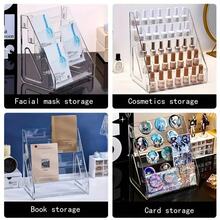Acrylic Shelves With Transparent Dividers - High Capacity Storage Rack,Suitable For Anime Figures,Badges, Collectibles For Desktop Or Exhibition Use - Ideal Choice For Collectors And Retailers Retail Display Rack - transparent - View 3