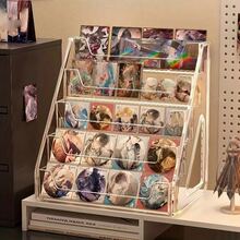Acrylic Shelves With Transparent Dividers - High Capacity Storage Rack,Suitable For Anime Figures,Badges, Collectibles For Desktop Or Exhibition Use - Ideal Choice For Collectors And Retailers Retail Display Rack - transparent - View 7