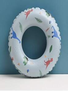 1pc Dinosaur Pattern Inflatable Swimming Ring, Classic Sailing Style Swimming Pool Float, Thickened PVC Water Float, Suitable For Summer Beach, Outdoor Swimming Pool Party, Swimming Training, Holiday Water Entertainment. - Multicolor - View 5