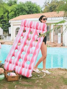 Oversized Inflatable Sunbathing Pool Lounge Chair Floating Bed-Four-In-One UV-Proof PVC Sunbathing Bed, Suitable For Adults, Summer Pool Parties, Lakes, Beaches (Blush Pink), Summer Relaxation | Summer Fun Floating Bed. - Multicolor - View 7