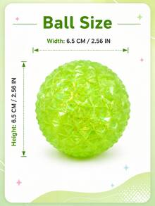 MINKOJA 1/2/4/6 PCS, Jumbo Diamond Squeeze Ball, TPR Glitter Sensory Fidget, Color Cognitive Learning Toy, Early Development Toy, Back To School Gifts, Classroom Rewards, Halloween Party Favors, Stocking Stuffers, Assorted Colors - random color - View 2