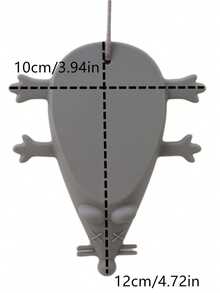 1/3pcs Mouse-Shaped Silicone Anti-Pinch Door Stopper - Grey - View 2
