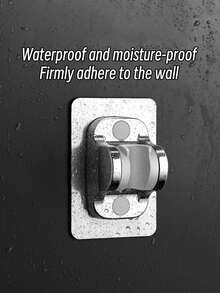 1PC No-Drilling Adjustable Shower Head Holder, Wall Mount Bracket With Universal Fit For Handheld Shower, Easy Install Bathroom Accessory - silver - View 3