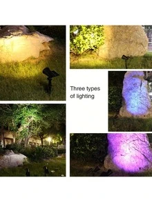 1PC Solar Lawn Light LED Waterproof Garden Courtyard Light Integrated Spotlight Suitable For Courtyard Garden Landscape Ambient Light - Multicolor - View 5