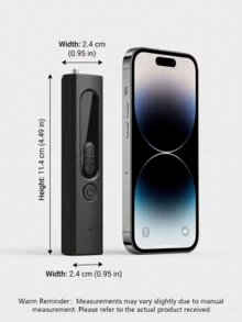 1PC Portable Camera Detector, Can Detect Hidden Cameras And GPS Trackers, With Anti-Eavesdropping RF Signal Function, Rechargeable Via USB, Suitable For Car, Home, Hotel, Bathroom, Travel, Office And More. Compact And Portable - Black - View 3