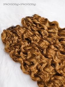 Boho Braids S27 蜂蜜金色捲髮未氈化假髮 羽毛鉤編真人髮接髮 適用於 Miracle Knots 柔軟蓬鬆質感 輕盈自然外觀 易安裝可重複使用 16-24 英吋 - S27 - 查看 3