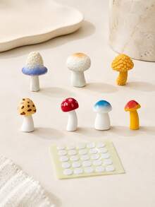 Zazumi 1pc Glossy Pastel Fungi Collection For Cozy Bedroom Bedside Designed With Delightful Curated Outlines Delivering Soul-Soothing Presence To Young Females Space Aesthetic Style Item - multicolor - View 6