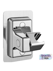 1Pc Drill-Free Handheld Shower Head Bracket, Wall Mount Adjustable Base For Shower Sprayer. Clean & Dry Wall Surface Before Sticking, Peel Off Film, Press Firmly To Expel Air. Leave 24hrs For Stable Adhesion. - multicolor - View 1