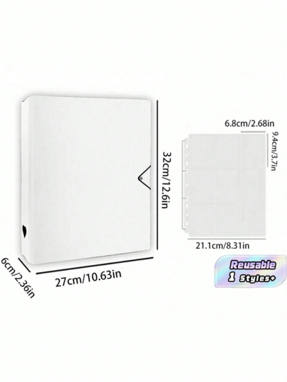 1pc 3-Inch 9-Grid Photo Album Book (Includes 25 Inner Pages) Back To School,Back To School,School Supplies