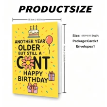 1Pc Fun And Humorous Birthday Card To Give To Friends, Containing Vivid Jokes, Perfect For Adult Birthday Parties, Guaranteed To Make You Laugh Heartily - Humorous birthday - View 2