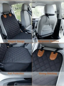 2 Packs Deluxe Waterproof Front Seat Cover Non Slip Heat Resistant Heavy Duty Pet Protector For Dogs Kids Cars Trucks SUV Universal Size Vehicle Accessory Must Have - Multicolor - View 3