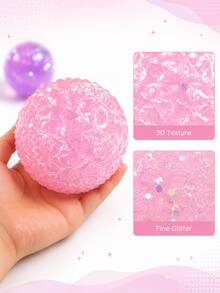 MINKOJA 1/2/4/6 PCS, Jumbo Diamond Squeeze Ball, TPR Glitter Sensory Fidget, Color Cognitive Learning Toy, Early Development Toy, Back To School Gifts, Classroom Rewards, Halloween Party Favors, Stocking Stuffers, Assorted Colors - random color - View 3
