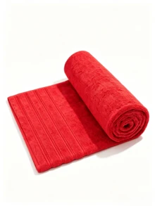 Large Red Bathrobe Cozy Loungewear Bath Robe For Home. - Red - View 5