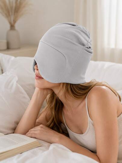 Unisex Adult Sleep Cap, Breathable Light-Blocking Warm Night Hat, Soft Comfortable Sleeping Head Cover For Bedroom, Air-Conditioned Room, Travel, Nap, Rest, Cold Weather, Daily Sleep Accessories, Birthday & Holiday Gift