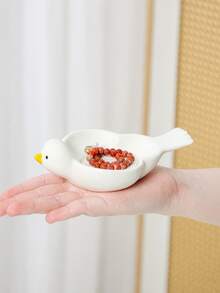 Haus Hana Ceramic Bird Jewelry Tray, Cute Trinket Dish & Desktop Storage Plate For Rings, Earrings, Necklaces, Keys, Coins, Vanity, Bedroom, Living Room, Shelf, Birthday, Holiday & Housewarming Gift - Multicolor - View 11