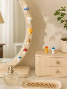 Zazumi 1pc Glossy Pastel Fungi Collection For Cozy Bedroom Bedside Designed With Delightful Curated Outlines Delivering Soul-Soothing Presence To Young Females Space Aesthetic Style Item - multicolor - View 2