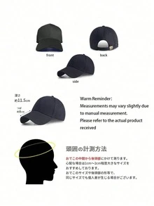Hats, Women's Baseball Caps, Women's Sun Visor, Baseball Cap In Black, Adjustable Size, Deep Fit, Full Blackout, Suitable For All Seasons - Black - View 10