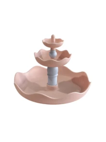 Zazumi 3-Tier Fountain Shape PP Multifunction Desktop Organizer Stand, Creative Display Rack For Earrings, Hair Ties, Scrunchies, Rings, Bracelets, Keys, Cosmetics & Small Items, Vanity, Bedroom, Birthday, Holiday & Housewarming Gift - Multicolor - View 11