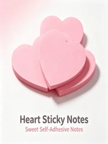 100 pegatinas con forma de corazón para una práctica libreta autoadhesiva, cuaderno, planificador y accesorio de papelería de oficina/estudio - un imprescindible para la temporada de vuelta al cole. - Rosa - Ver 5