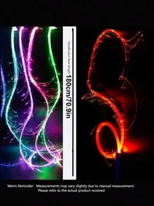 Rechargeable LED Fiber Optic Whip - Rotating Fiber Optic Whip, LED Illuminated Dance Whip, Carnival Toy, Pixel Whip Suitable For Dancing, Parties, Light Shows, Music Festivals, Fashion Shows, Electronic Music Festivals - Glowing Whip - View 2