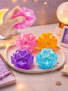 MINKOJA 1/4 piezas Juguete de apretar con forma de diamante, juguete sensorial antiestrés y antiansiedad, juguete elástico suave de levantamiento lento para niños, aula, oficina, fiesta y regalo - Multicolor - Ver 1