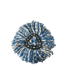 2/4Pcs Mini Spin Mop Replacement Heads, Reusable Washable Deep Clean Mop Refill Pads, Cleaning Supplies For Kitchen Bathroom Floor Washing - Blue and White - View 9