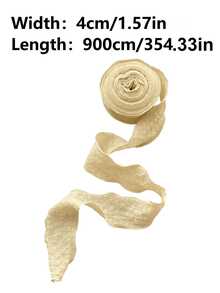 4cm Elastic Ruffled Ribbon, Bubble Pleat Organza Trim For Gift Wrapping, Cake, Flower Bouquet, DIY Bow, Hair Decoration For Valentine's Day, Mother's Day, Women's Day - 6pcs - View 3