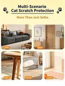Transparent Anti-Scratch Mat For Pets, Suitable For Sofas, Chairs And Other Furniture, Effectively Prevents Furniture Damage - Clear - View 2