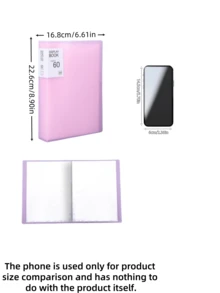 1-Pacote Pasta de Documentos A5 com Bolsos Transparentes, Livro de Armazenamento Multicamadas Impermeável e Reforçado para Classificar Relatórios de Teste de Gravidez & Comprovantes de Exame - A5 - Visão 3
