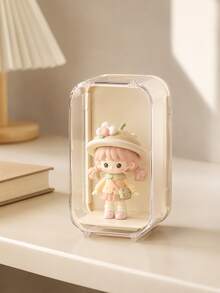 Zazumi 6pcs Transparent Acrylic Figure Display Box With Rounded Rectangle Showcase Structure And Stackable Desktop Organizer Design For Collectible Display Storage Featuring Clear Visibility Space Saving Arrangement And Minimalist Style - default - View 1