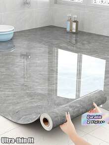 New Waterproof Bathroom Floor Stickers - Self-Adhesive Non-Slip Vinyl Floor Tiles (30 Sec DIY Upgrade! Mold & Scratch Resistant) 15.7 In X 196.8 In, Ultra-Thin - multicolor - View 1