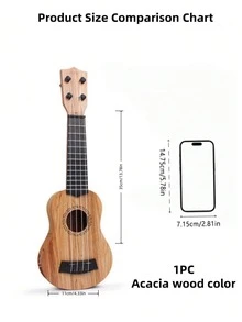 1PC Lightweight Plastic Nylon String Ukulele With Picks For Beginners Music Lovers Mothers Day Fathers Day Gifts - Multicolor - View 3
