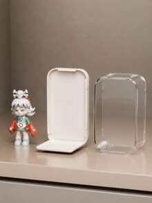 Zazumi 6pcs Transparent Acrylic Figure Display Box With Rounded Rectangle Showcase Structure And Stackable Desktop Organizer Design For Collectible Display Storage Featuring Clear Visibility Space Saving Arrangement And Minimalist Style - default - View 5
