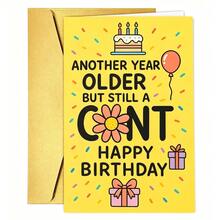1Pc Fun And Humorous Birthday Card To Give To Friends, Containing Vivid Jokes, Perfect For Adult Birthday Parties, Guaranteed To Make You Laugh Heartily - Humorous birthday - View 6