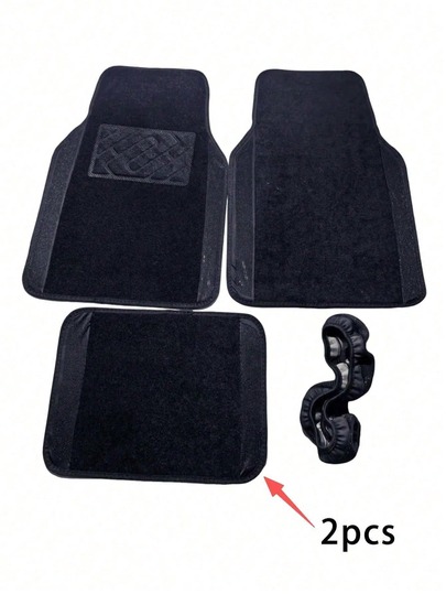 5 piezas de alfombrillas para coche con diamantes brillantes, alfombra de cristal brillante, almohadilla antideslizante de PVC para el talón, ajuste universal para SUV, sedán, furgoneta, lindo para niñas & damas,