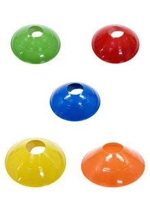 Football Training Marker Discs, Small Round Marker Plates, Roadside Markers, Agility Training Cones Color Random - Multicolor - View 4