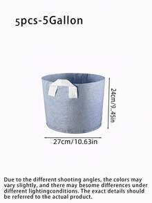 1-5个装 1-10加仑 加厚加厚无纺布多用途植物种植袋，带提手，适用于室内外园艺，种植蔬菜、花卉、香草、盆景植物，圣诞节假日礼物，园艺用品，种植容器，种植袋，礼品创意，笔，文具，学习用品 - 白色 - 查看 12