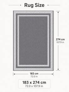 Double Sided Portable Plastic Straw Outdoor Camping Rug, Large Waterproof Reversible Patio Mat For RV Deck Porch Balcony Backyard Outside Decor Supplies - Light Grey - View 3