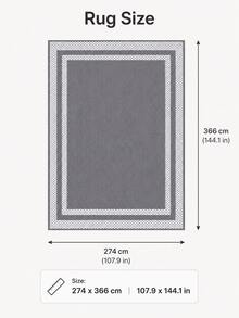 Double Sided Portable Plastic Straw Outdoor Camping Rug, Large Waterproof Reversible Patio Mat For RV Deck Porch Balcony Backyard Outside Decor Supplies - Light Grey - View 2