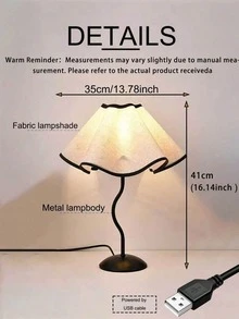 Single Usb Powered Retro Creative Nightlight, Fashionable Minimalist Decorative Lamp, Suitable For Bedroom, Bedside Table, Desk - USB Powered Desk Lamp - View 2
