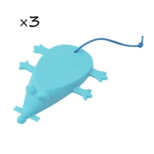 1/3pcs Mouse-Shaped Silicone Anti-Pinch Door Stopper - Grey - View 11