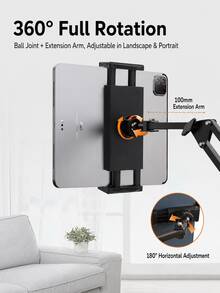 1pc Foldable Phone/Tablet Stand, Adjustable Carbon Steel Holder, 360° Rotating Base, Easy Storage, Suitable For Desk And Bedside, Slouchy Bracket For Phone And Tablet - Multicolor - View 3