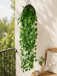 1件裝人造吊掛植物 戶外仿真植物 逼真假常春藤吊掛植物 抗UV塑料植物 情人節禮物 季節性居家裝飾 - 綠蘿 - 查看 7