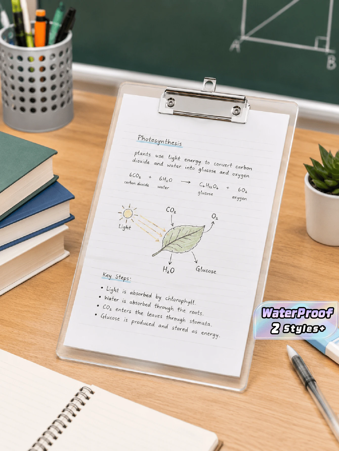 1/5Pcs A4 Clear Loose-Leaf Binder, Clipboard With Metal Clip, Suitable For Notes Forms Documents Drawings Storage - Multicolor - View 1