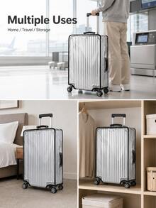 Haus Hana Vỏ bọc bảo vệ hành lý dày, vỏ bọc vali du lịch trong suốt chống bụi, vỏ bọc hộp trong suốt chống nước chống mài mòn dày 20/24/26/28 inch, chống rơi, chống va đập, chống trầy xước, vỏ bọc bảo vệ dày nâng cấp - Nhiều màu - Xem 5