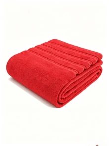 Large Red Bathrobe Cozy Loungewear Bath Robe For Home. - Red - View 9